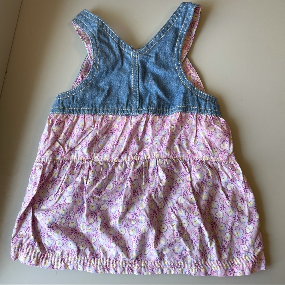 Disney Vintage Baby Aristocat Embroidered Marie Rainbow Flower Button 6-9 Dress - Picture 6 of 11